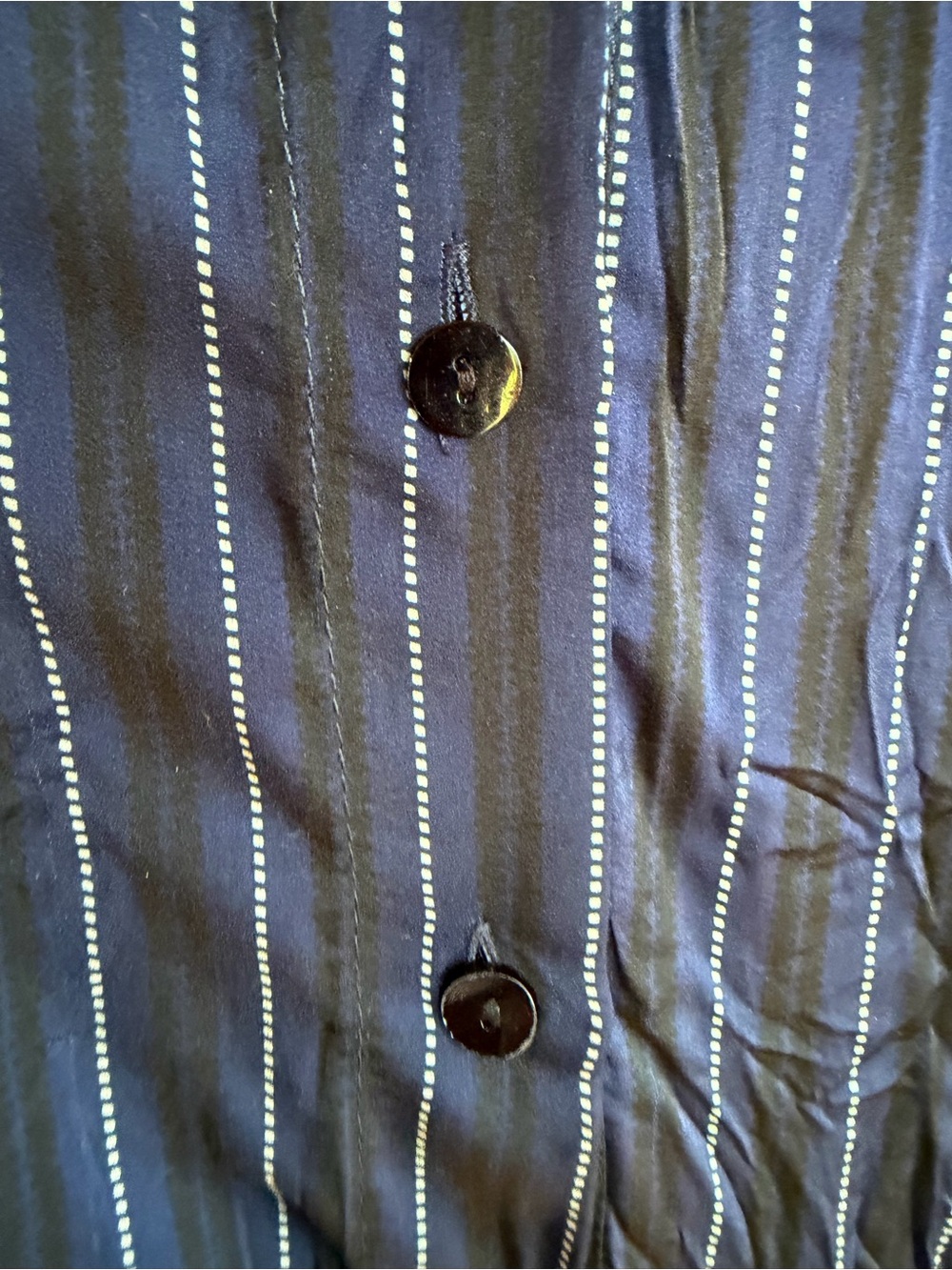 ALEMBIKA bubble hem striped button down shirt dress front pocket pop of color 2 - Picture 7 of 13